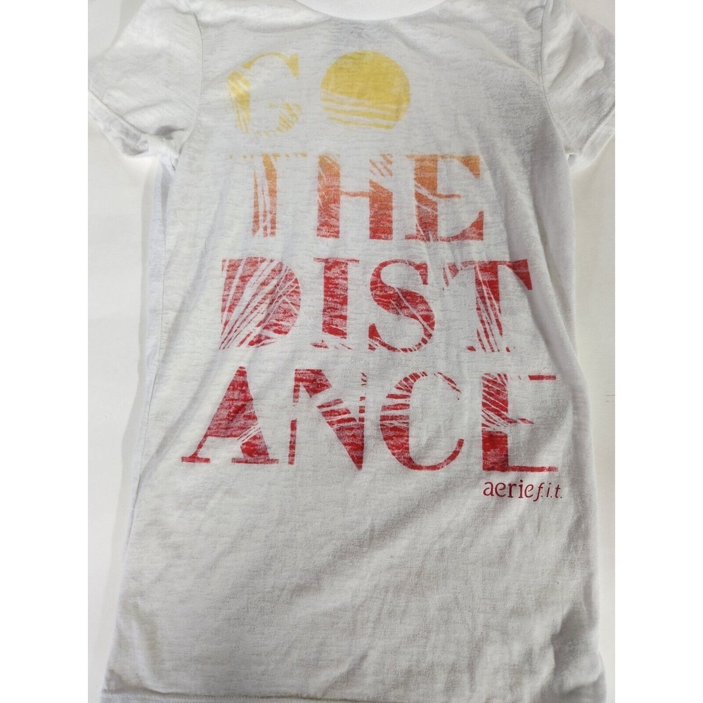 Aerie F.I.T Womens T-Shirt XS Short Sleeve "Real Soft" Cotton Blend White